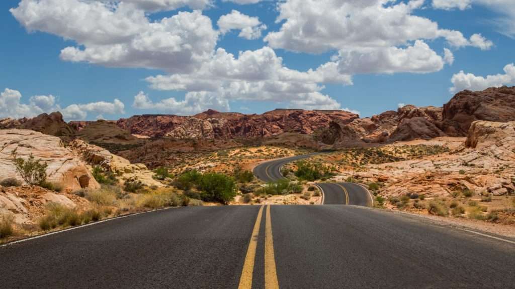 new road ahead in desert